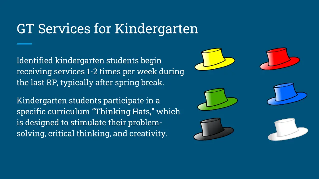gt services for kindergarten