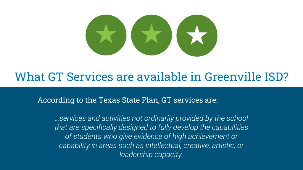 what gt services are available in greenville isd