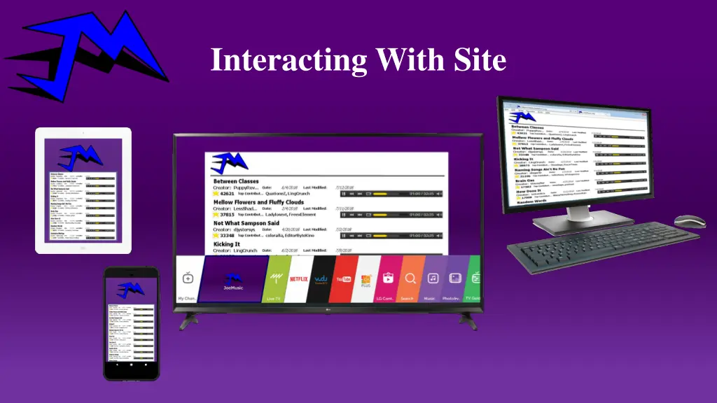 interacting with site