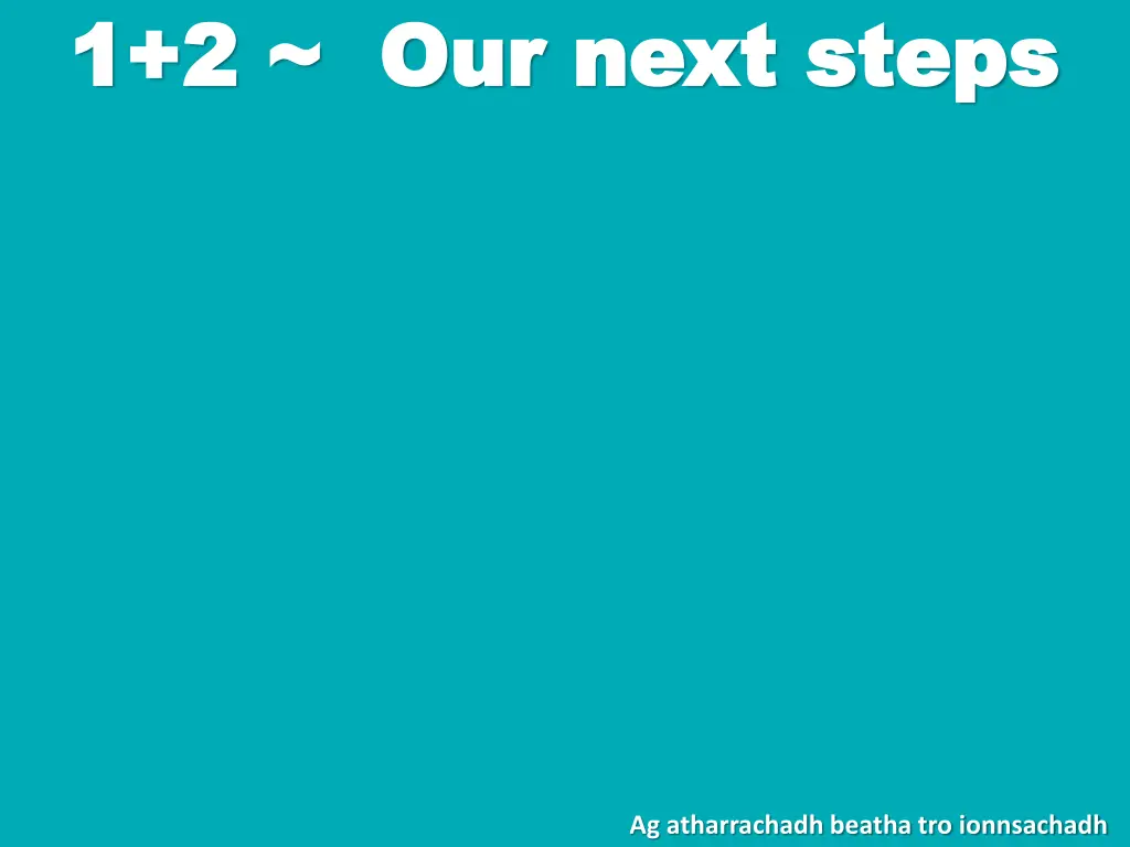 1 2 our 1 2 our next steps