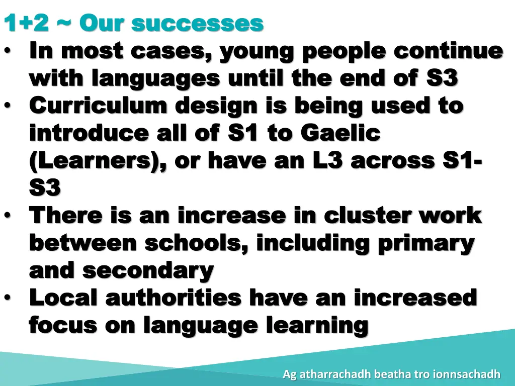 1 2 our successes 1 2 our successes in most
