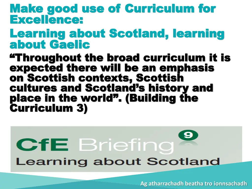make good use of curriculum for make good 3