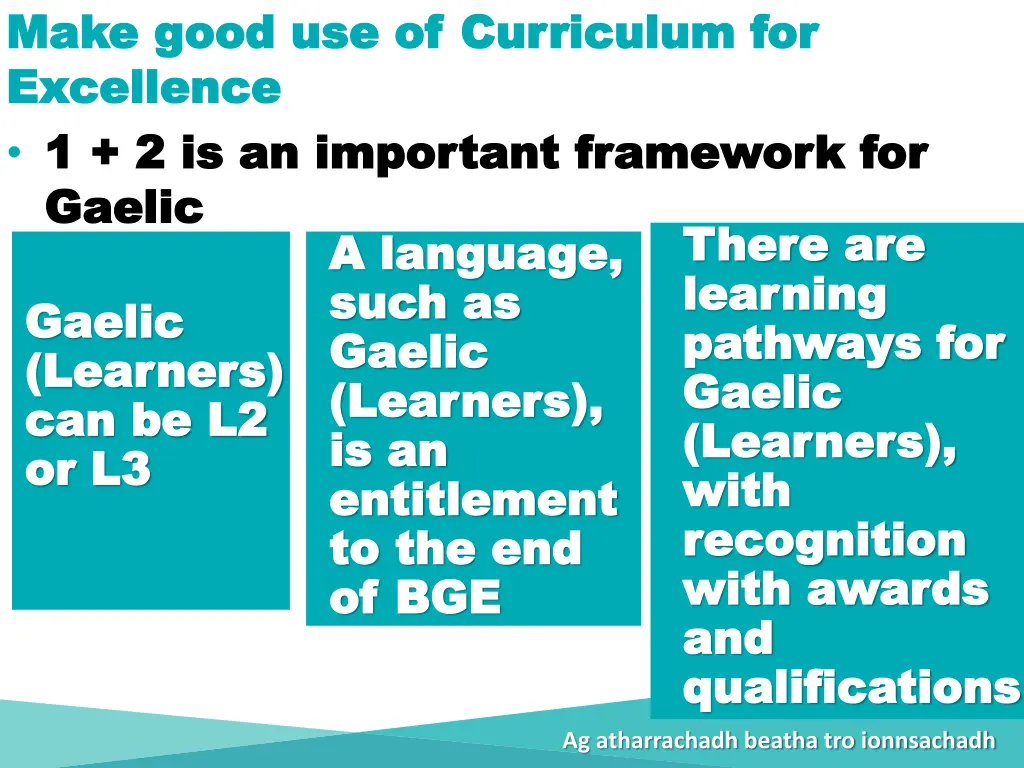make good use of curriculum for make good
