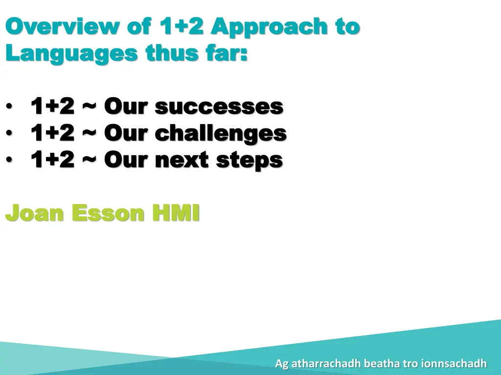 overview of 1 2 approach to overview