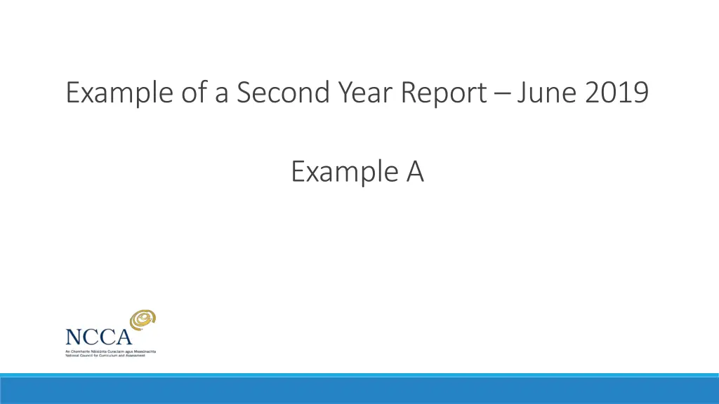 example of a second year report june 2019