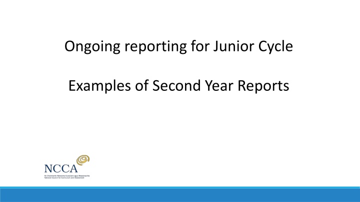 ongoing reporting for junior cycle