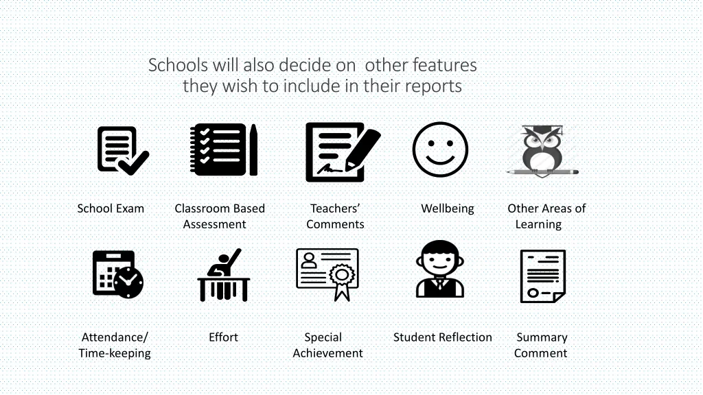 schools will also decide on other features they