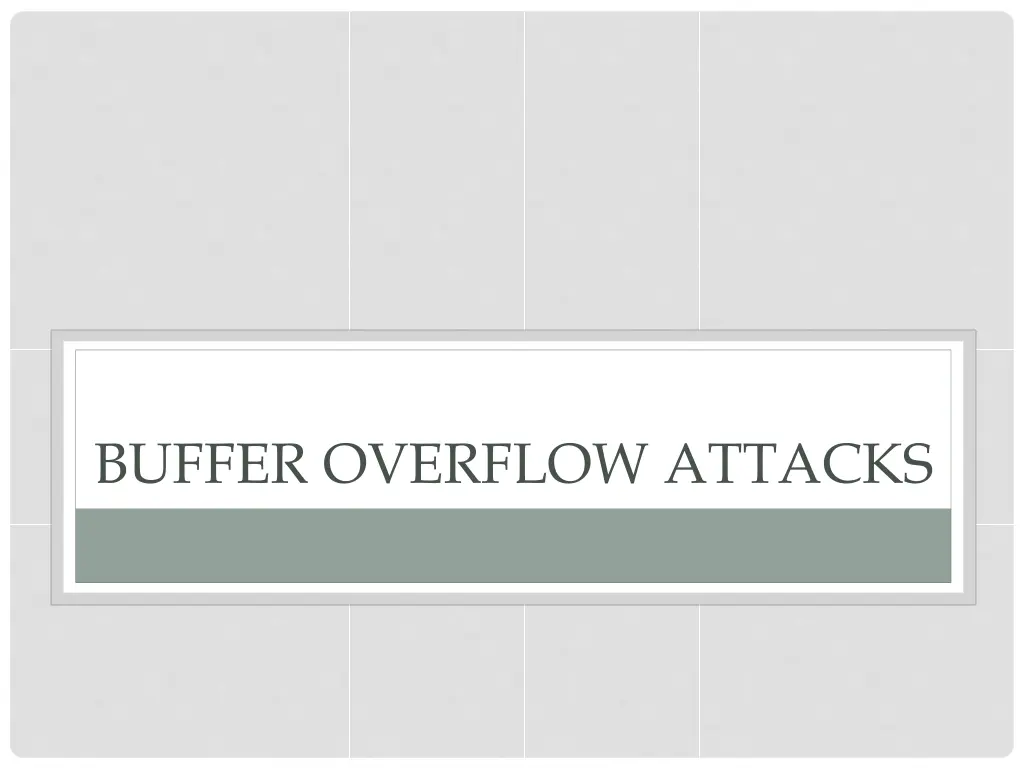 buffer overflow attacks