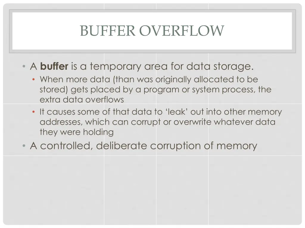 buffer overflow