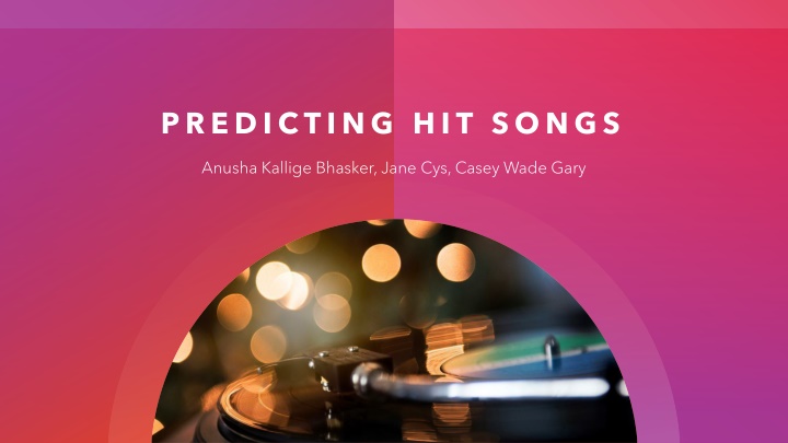predicting hit songs