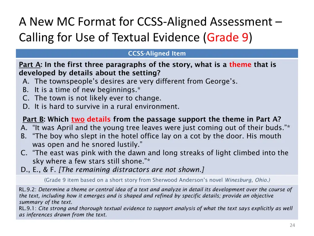 a new mc format for ccss aligned assessment 2