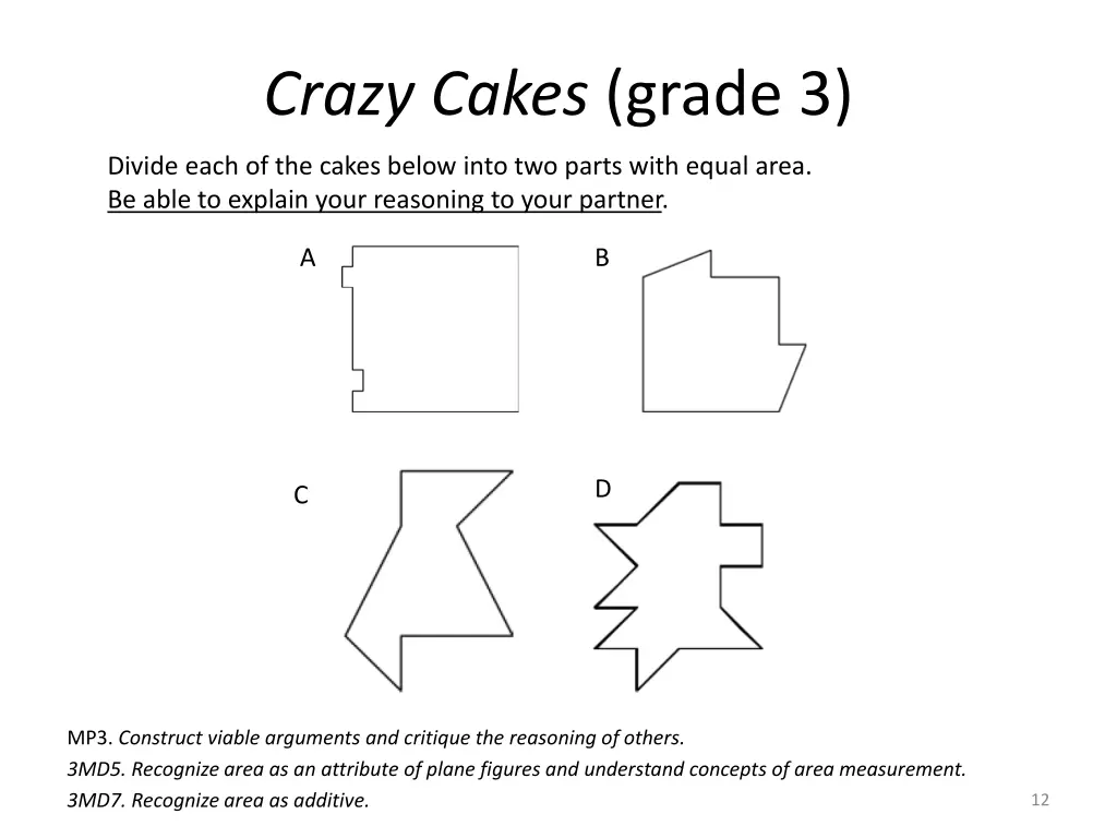 crazy cakes grade 3