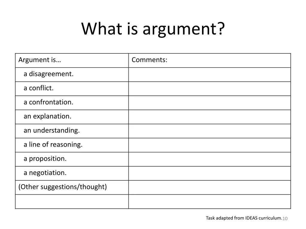 what is argument