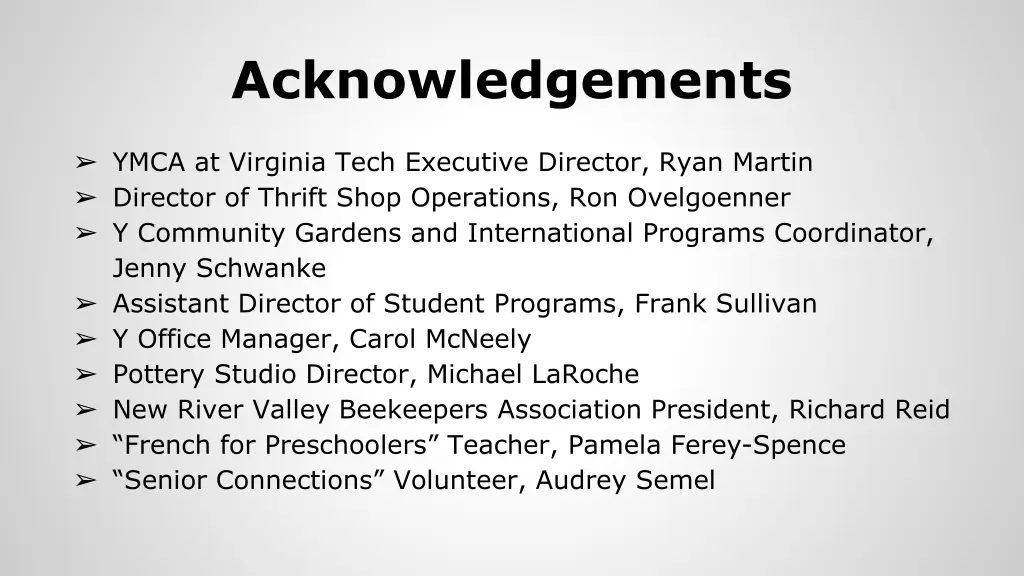 acknowledgements
