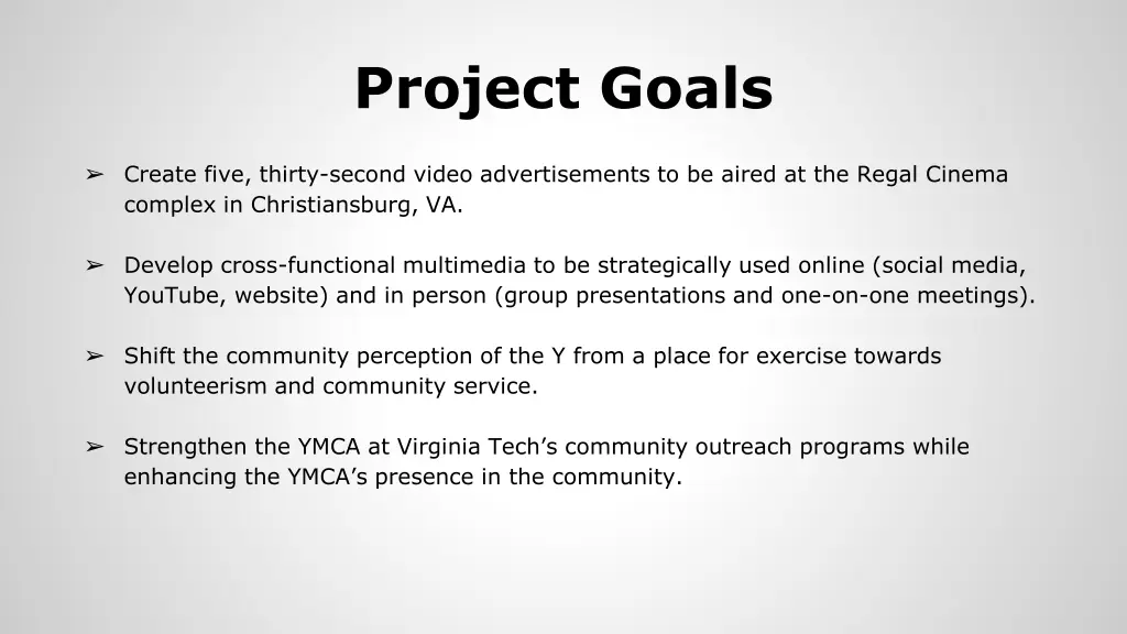 project goals