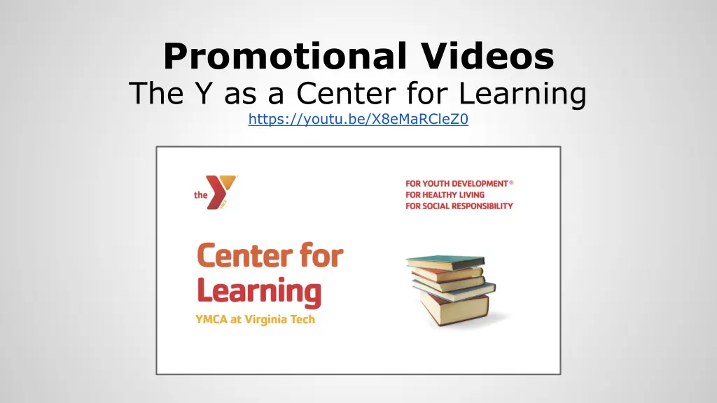 promotional videos the y as a center for learning