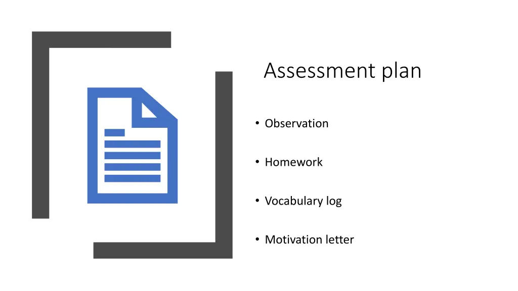 assessment plan