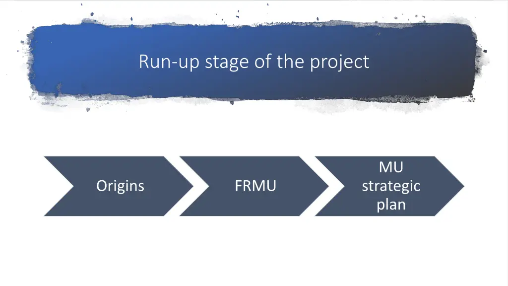 run up stage of the project