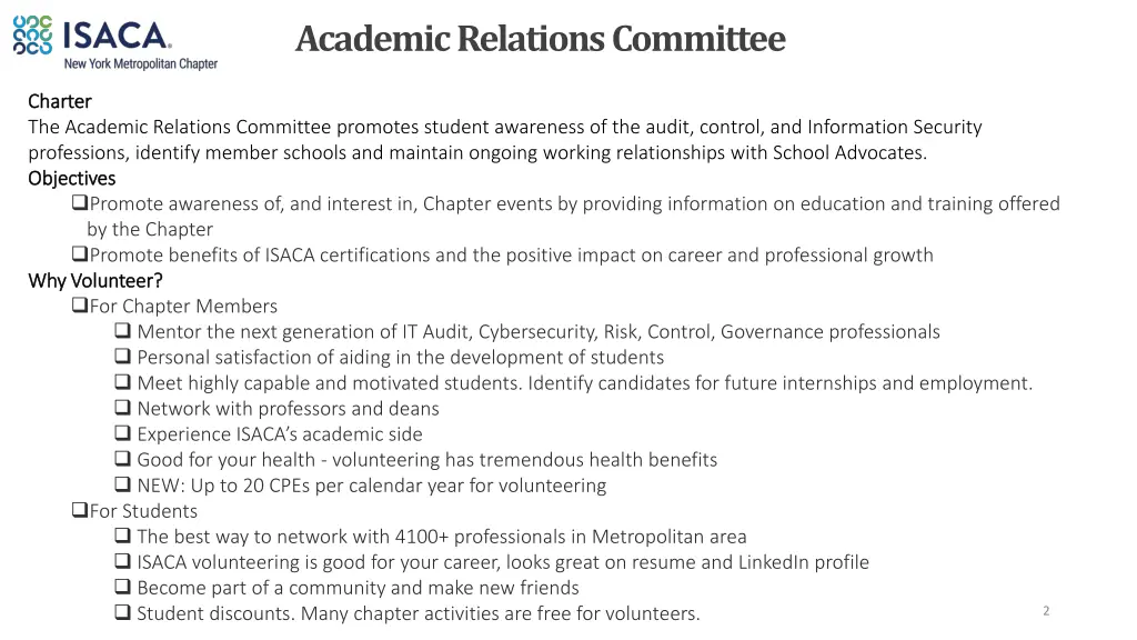 academic relations committee 1