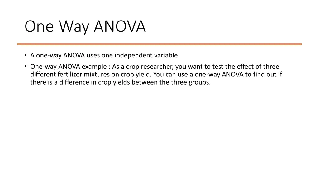 one way anova