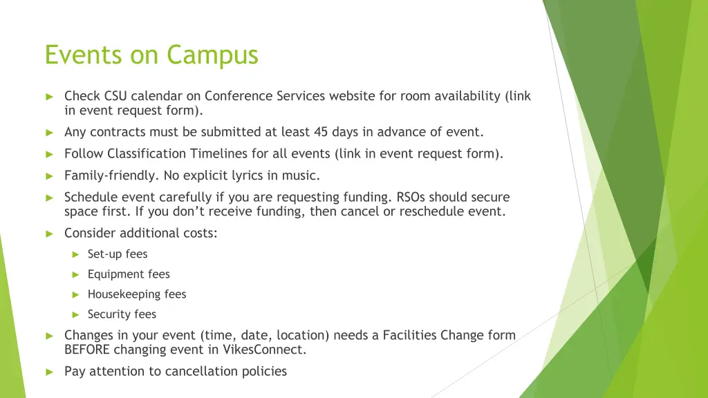 events on campus
