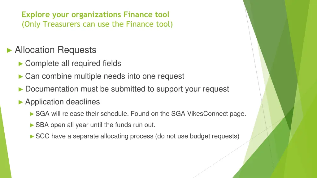 explore your organizations finance tool only 1