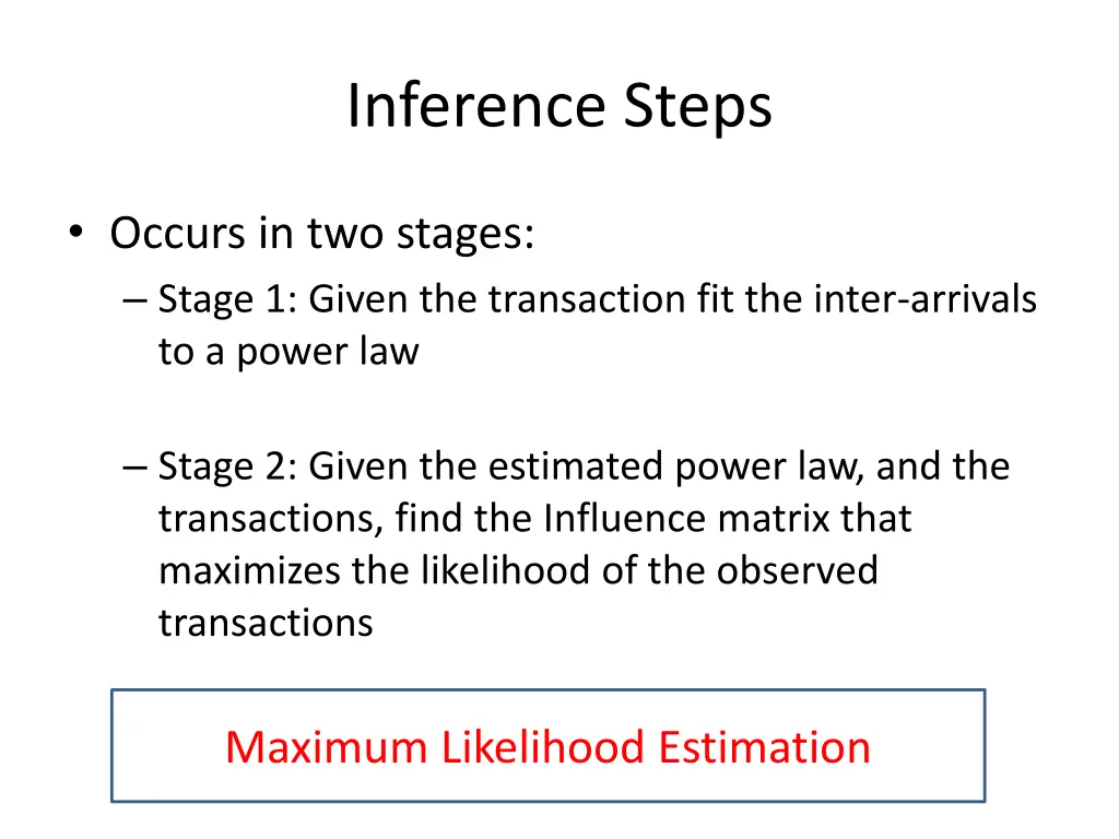 inference steps
