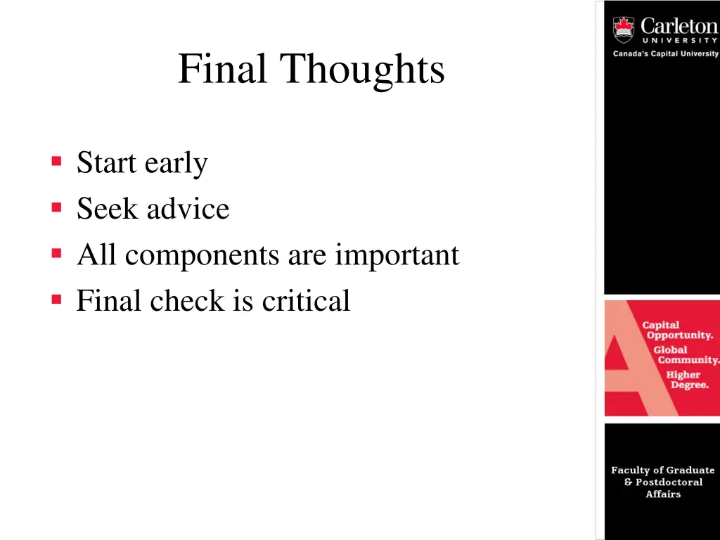 final thoughts