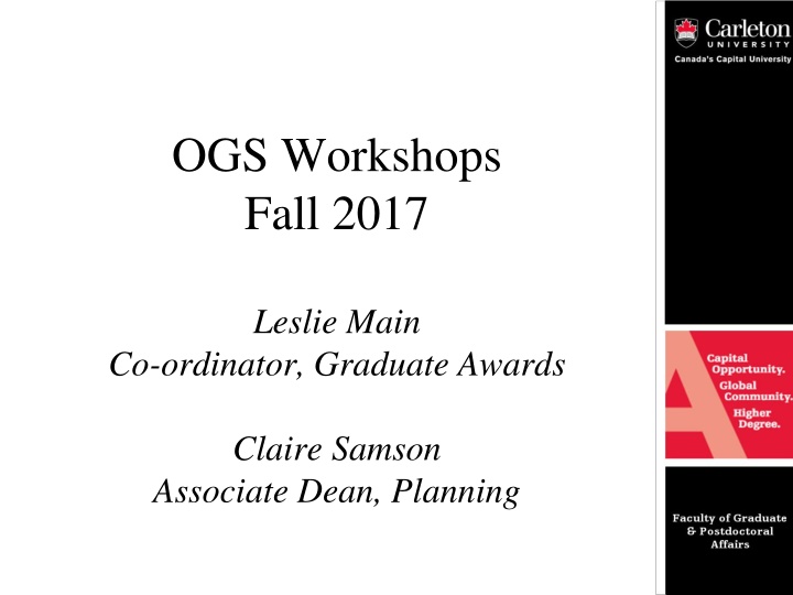 ogs workshops fall 2017