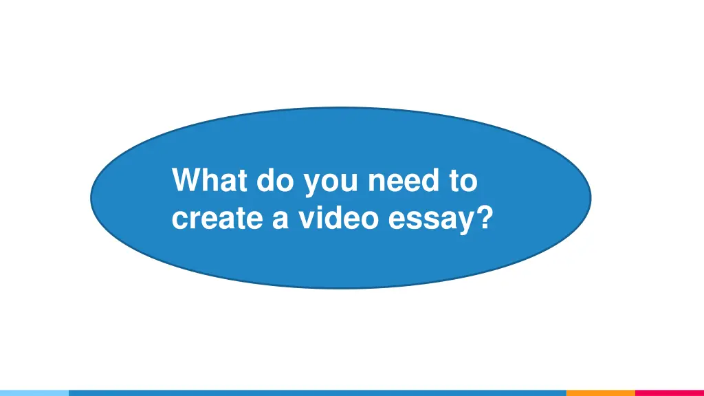 what do you need to create a video essay