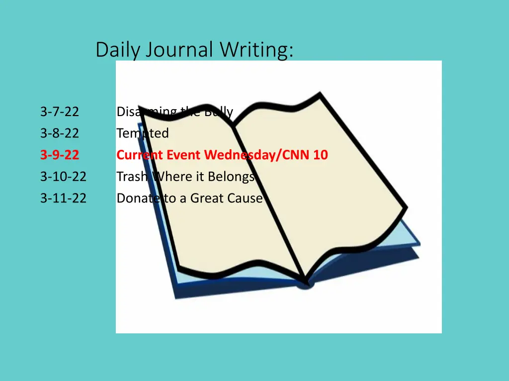 daily journal writing