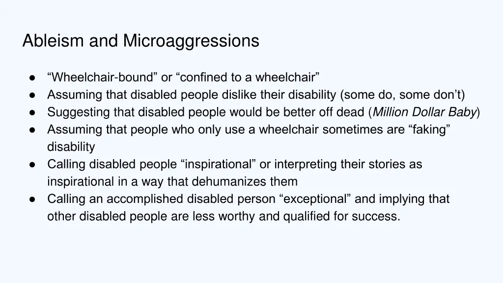 ableism and microaggressions