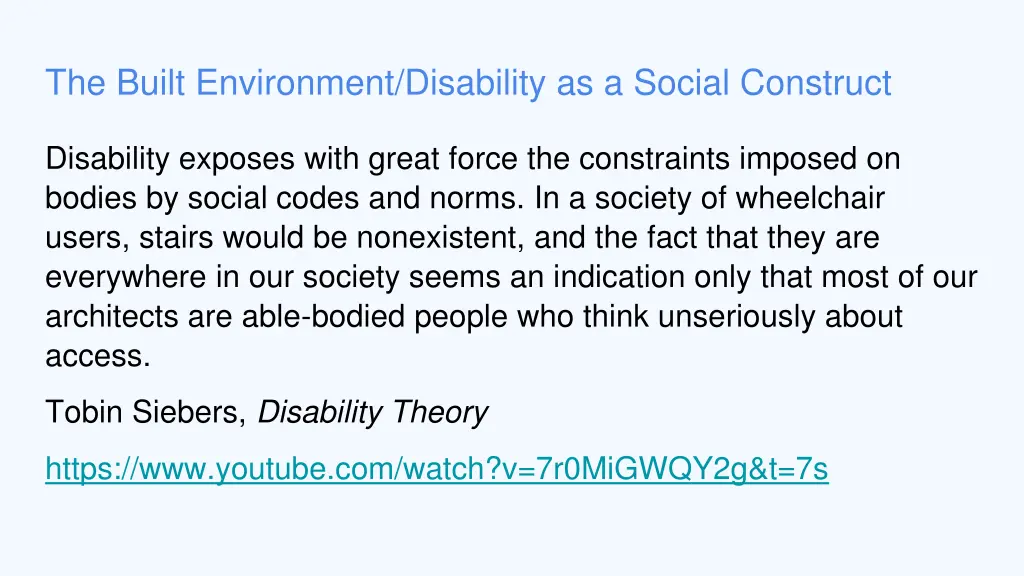 the built environment disability as a social