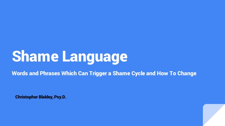 shame language