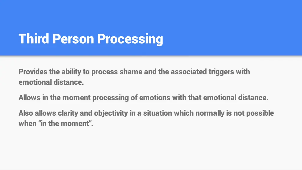 third person processing