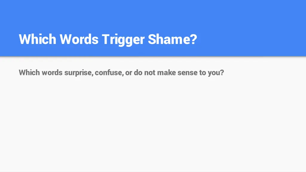 which words trigger shame 1