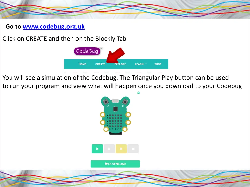 go to www codebug org uk