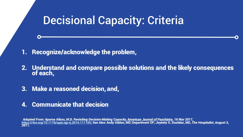 decisional capacity criteria
