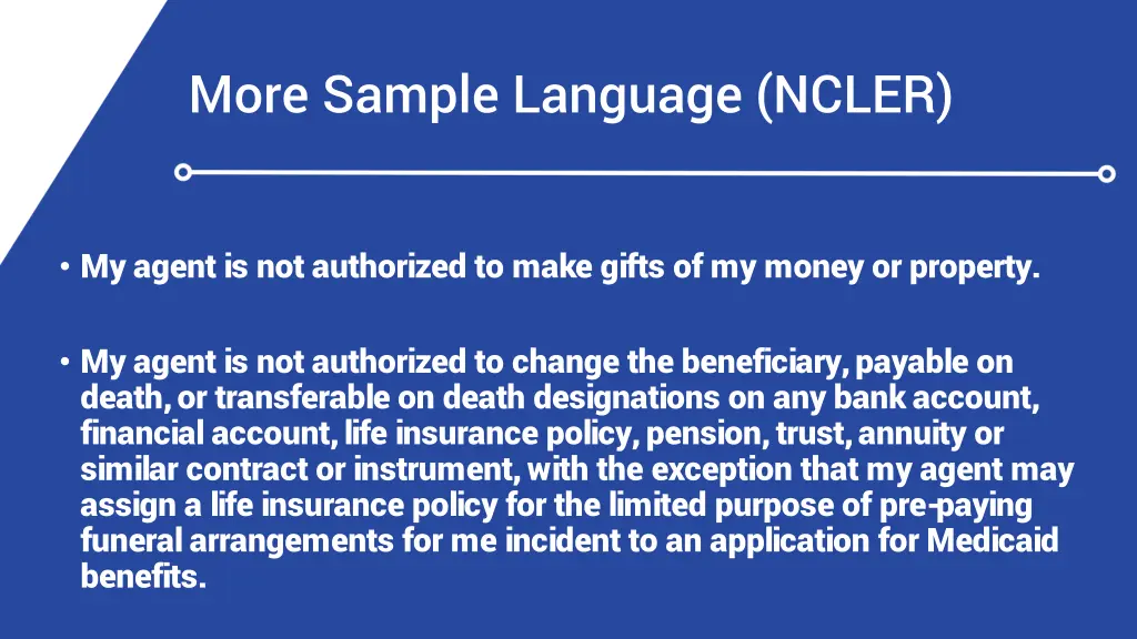 more sample language ncler