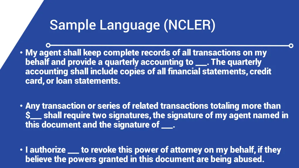 sample language ncler