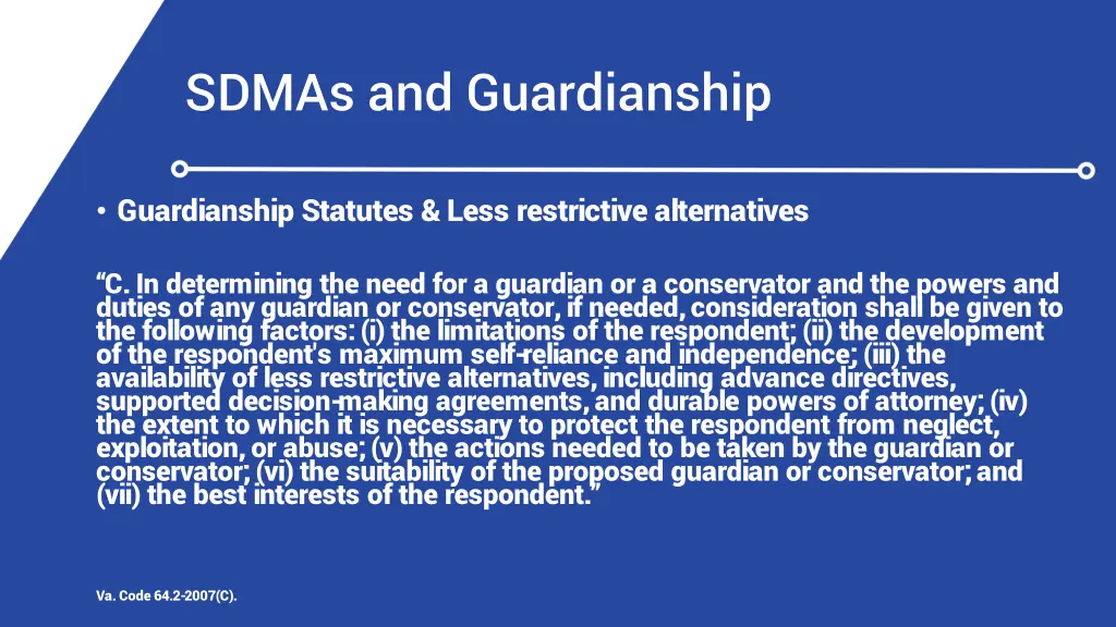 sdmas and guardianship
