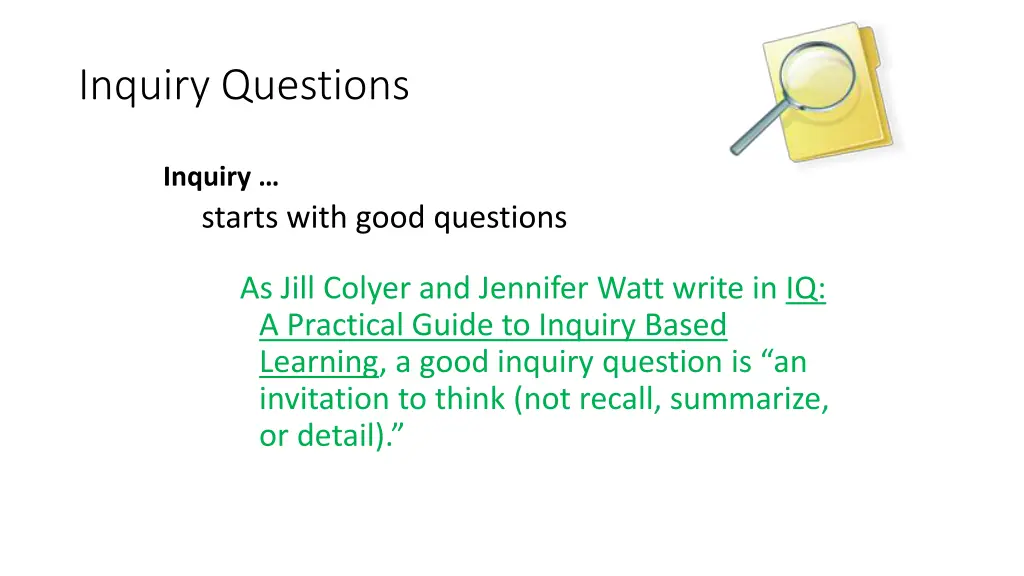 inquiry questions