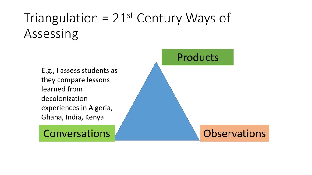 triangulation 21 st century ways of assessing