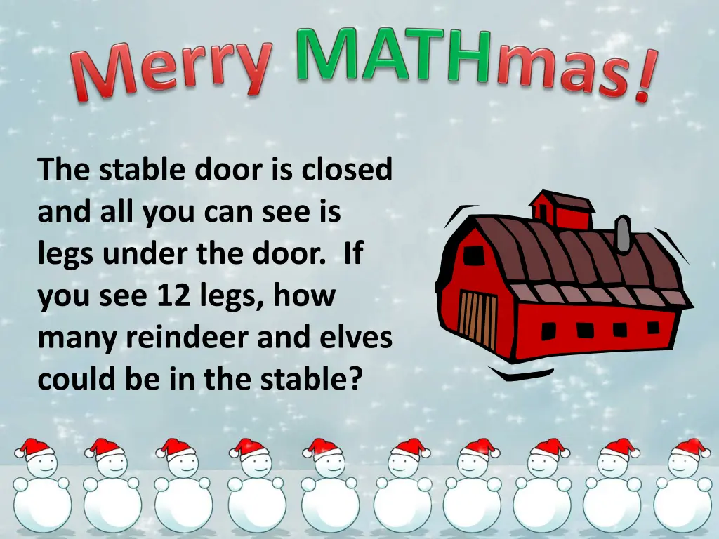 the stable door is closed