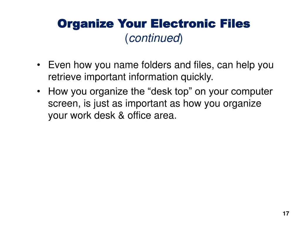 organize your electronic files organize your 1