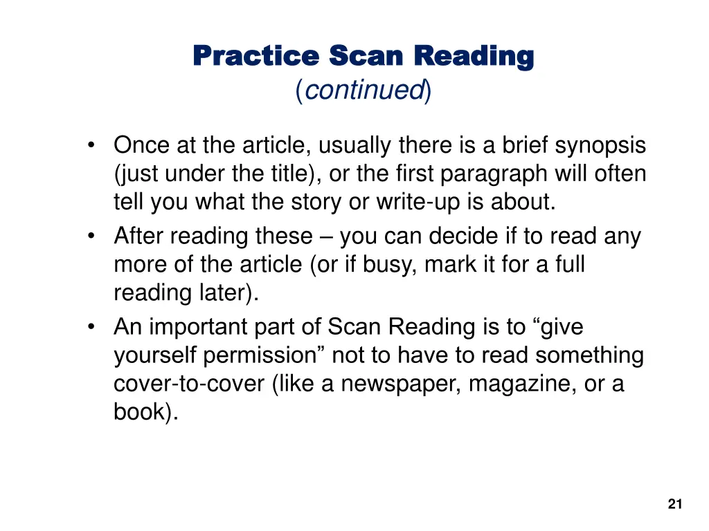 practice scan reading practice scan reading 1