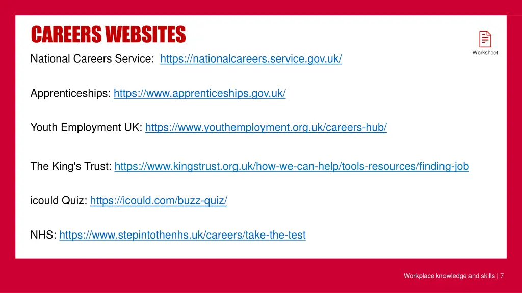 careers websites national careers service https