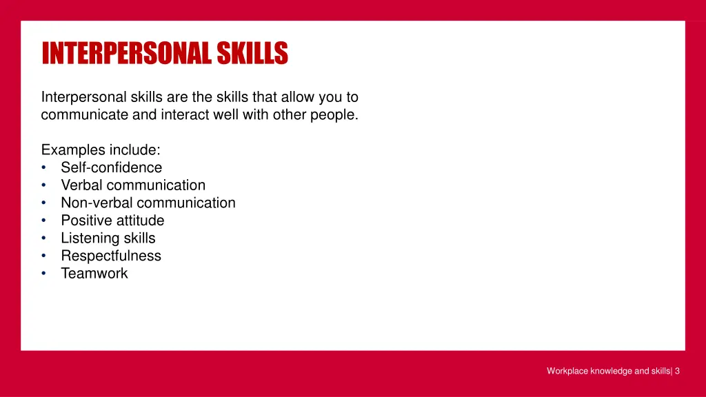 interpersonal skills