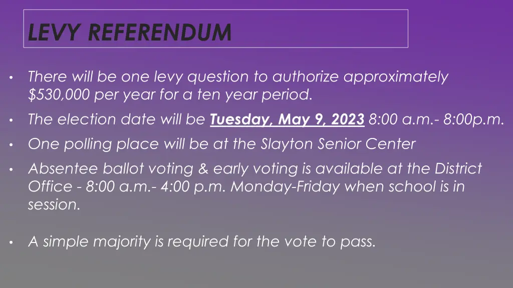levy referendum