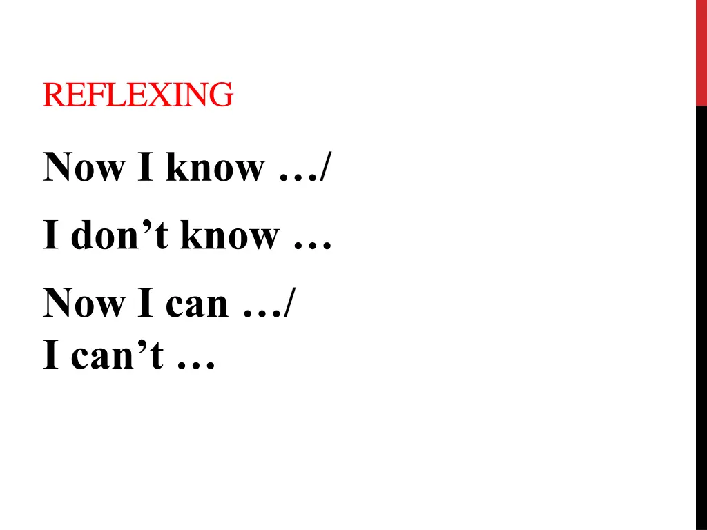 reflexing